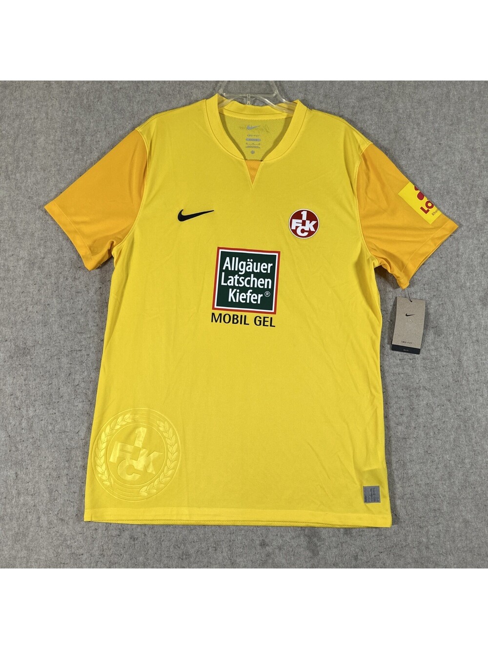 Nike 1 FC Kaiserslautern Soccer Jersey Yellow Orange Dri-FIT Mens XL NWT